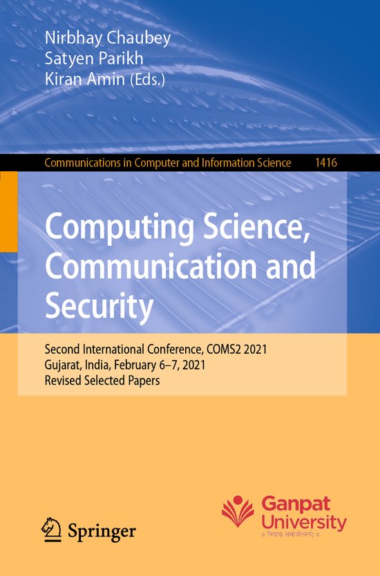 Computing Science Communication and Security - cover