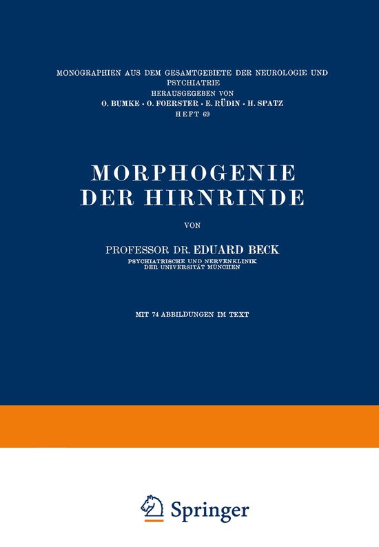 Morphogenie Der Hirnrinde - cover