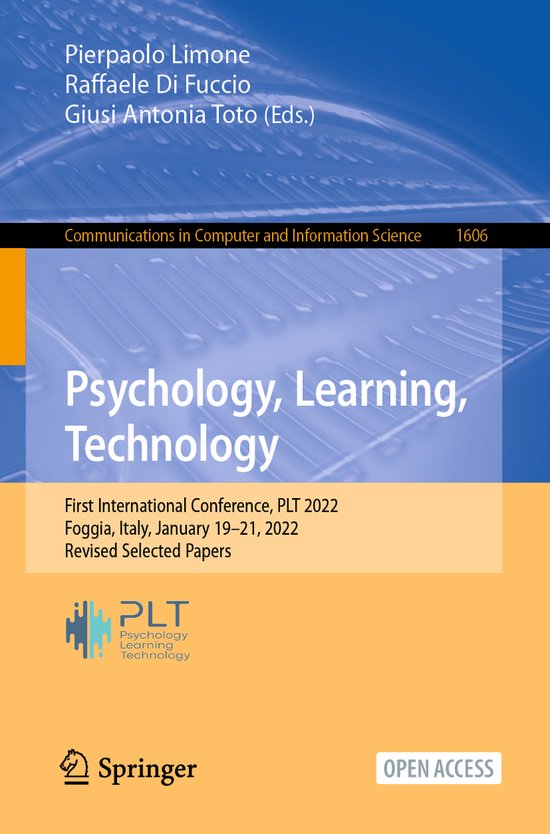 Communications in Computer and Information Science1606- Psyc ... - cover