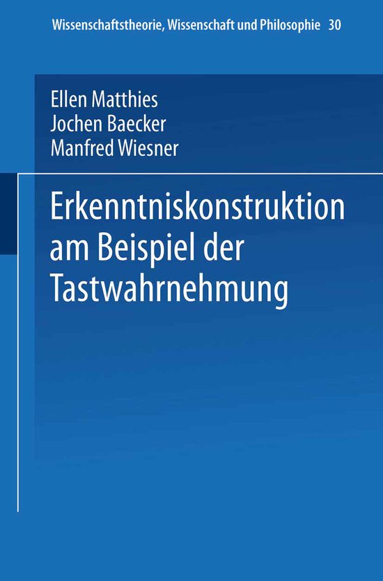 Erkenntniskonstruktion Am Beispiel Der Tastwahrnehmung - cover