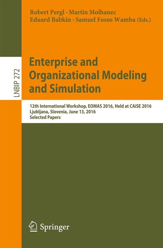 Enterprise and Organizational Modeling and Simulation - cover