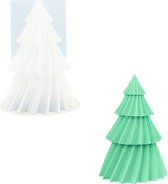 Silicone mold 11,7cm x 9cm x 7cm - Diagonal stripe Christmas tree