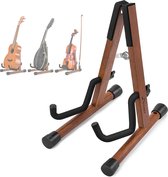Donner: Hardhouten Standaard voor kleine snaarinstrumenten - Opklapbaar - Voor uw Viool, Mandoline, Banjo, Ukulele - Topkwaliteit - Sterk en prachtige uitstraling