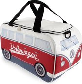 Collection Volkswagen geïsoleerde koel-warmte-thermo-picknick-lunchbox voor levensmiddelen in T1 Bulli bus-design (wit & rood/25 liter)