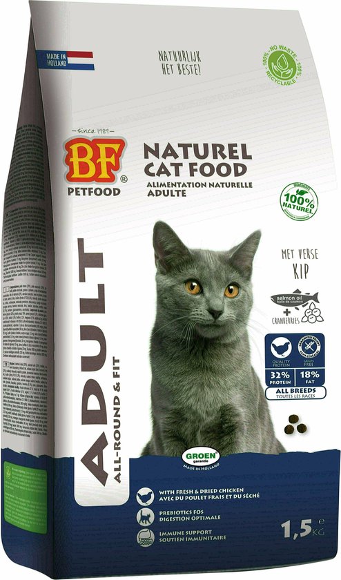 BF Petfood Kattenvoer Adult Tarwevrij 1,5 kg