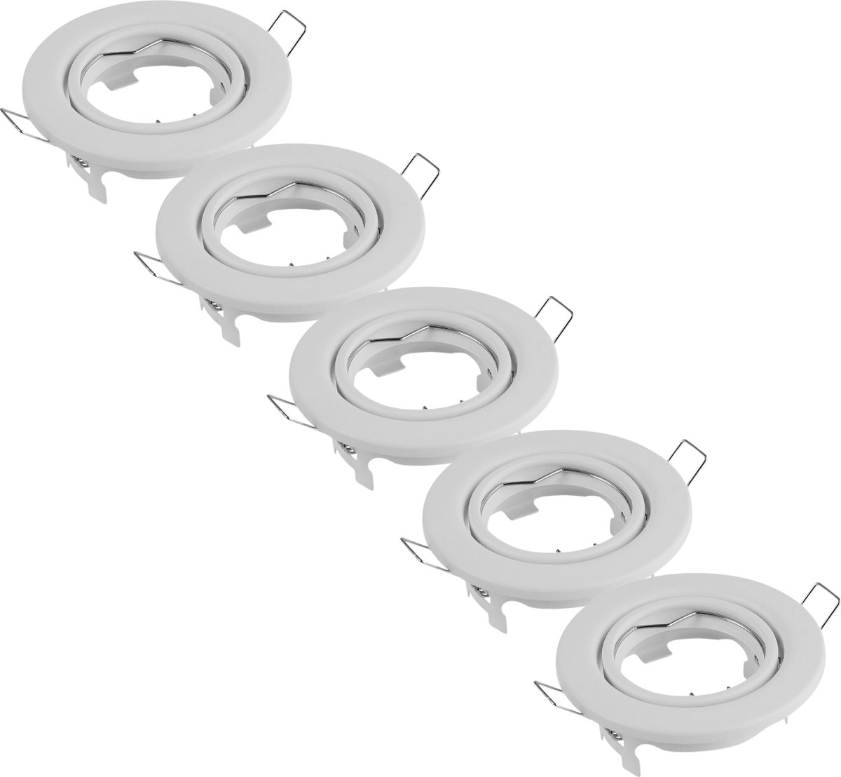 Lighto Inbouwspot wit rond kantelbaar Met GU10 fitting 5 stuks