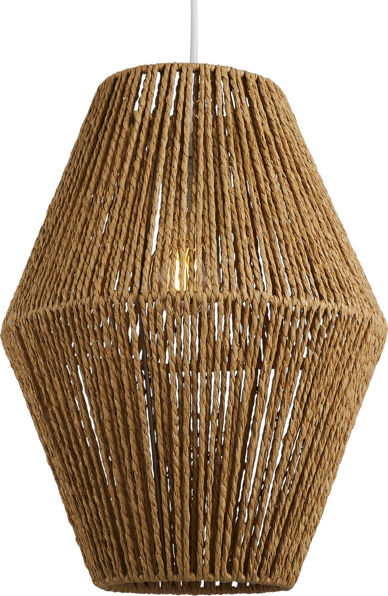 Lighto | Hanglamp Rotan Naturel Ø30 cm - Plafondlamp - Japandi Lamp - Eetkamer - Slaapkamer - Woonkamer - Raffi