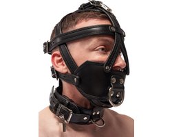 Mister b leather extreme muzzle head harness