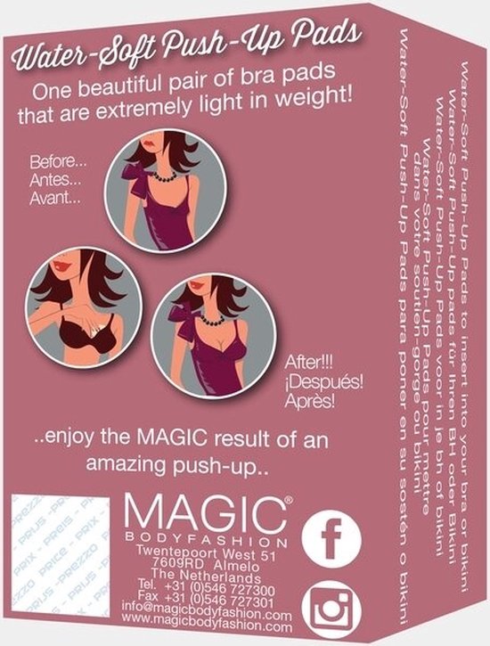 Bh vulling - Push up pads - Bikini vulling - MAGIC Bodyfashion Soft Push-Up Pads Dames - Push up Cup B/C - Beige - Strapless bh push up