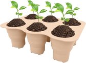 Kweekpotten, opvouwbare zaailingpotten met 6 siliconen roosters, plantenstarterbak, tuin, plantenkiempot, kleine voedingsbekers, silicagel