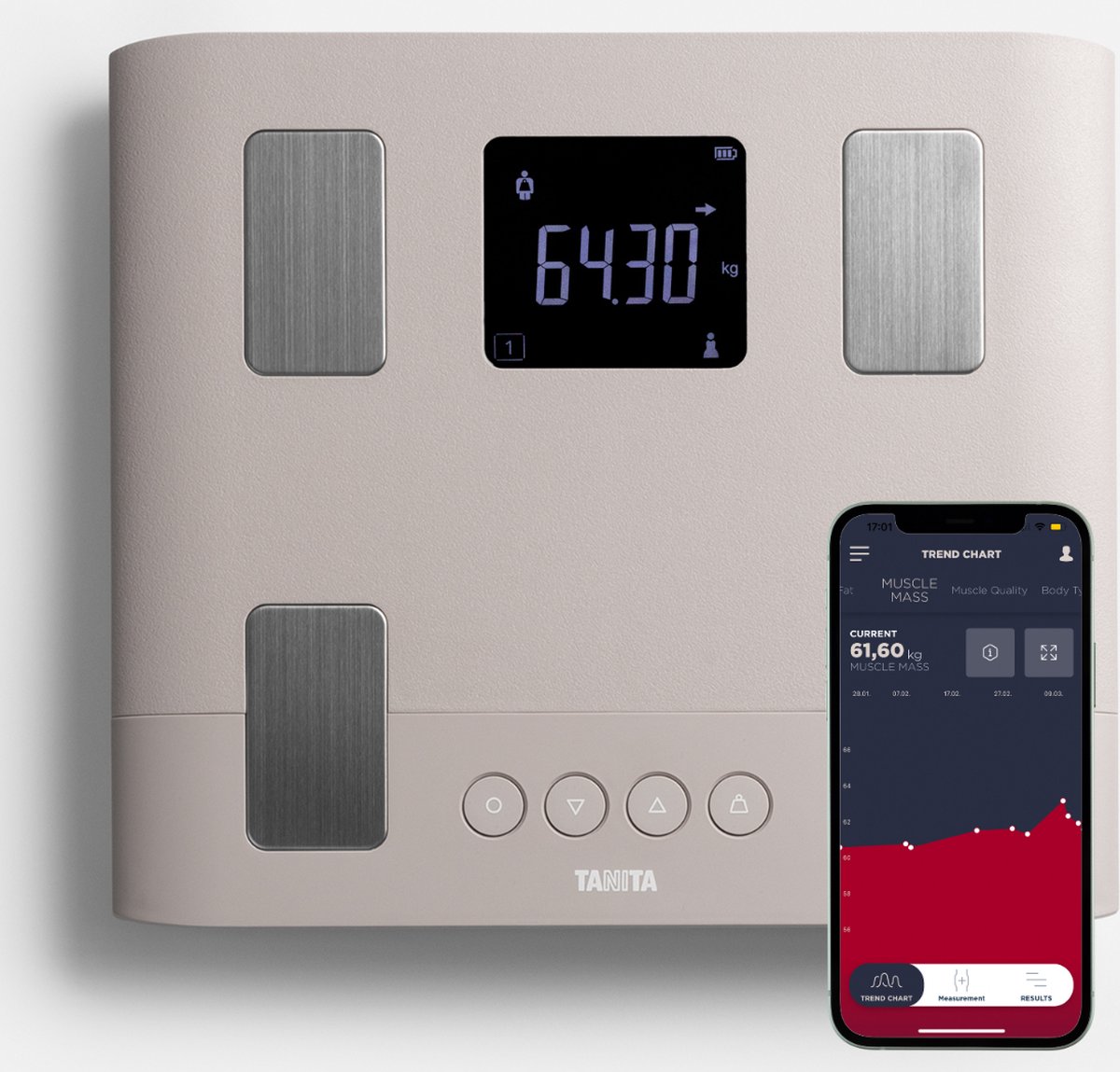 TANITA BC-333LE - Slimme familie weegschaal - Spiermassa vanaf 5 jaar oud - Japanse precisie en nauwkeurigheid