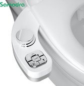 Samodra Button Bidet-Niet-Elektrisch Zelfreinigend Dubbel Mondstuk (Frontale En Achterwas) Zoet Water Bidet Toiletbrilbevestiging