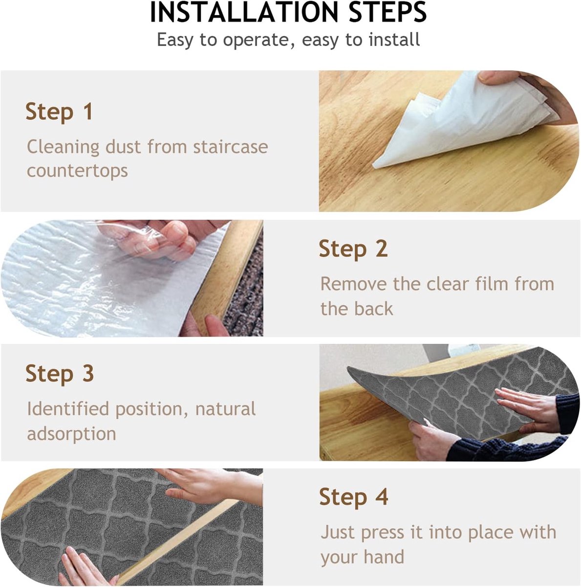 COSTWAY 15 Stuks Antislip Trapmatten, 76cm x 20cm Antislip Traptapijt COSTWAY 15 Stuks Antislip Trapmatten, 76cm x 20cm Antislip Traptapijt