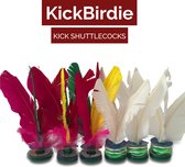 KickBirdie - 6 stuks voetbadminton - Voetbal - Badminton - Wit & Paars