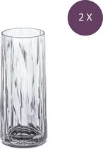Koziol - Superglas Club No. 03 Longdrinkglas 250 ml Set van 2 Stuks Luxury Light Grey - Thermoplastic - Grijs