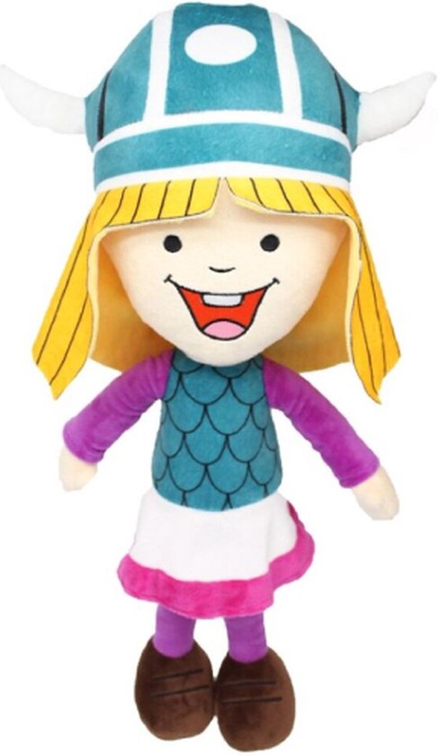 Wickie de Viking Pluche Knuffel 30 cm {Vicky The Viking Plush Toy - Speelgoed Knuffelpop voor kinderen jongens meisjes Wickie Wicky Vicky Wickie - Knuffels Bekend van TV}