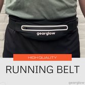 GearGlow Reflecterende Running Belt - Hardloop Heupband voor dames en heren - Verstelbare Hardloopriem met plek voor telefoon, oortjes en sleutels - Unisex Sport Heupband - Lichtgewicht hardloopgordel (slechts 80 gram)