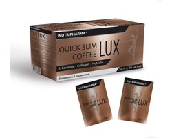 Nutripharma Slimlux Coffee Collageen Koffie met Inuline, L-Carnitine & Groene Koffie Extract - 30 Sachets x 5 g - Glutenvrij