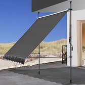 Klemluifel 300 x 130 cm grijs balkonluifel zonwering terrasoverkapping in hoogte verstelbaar van 200-290 cm luifel balkon zonder boren