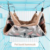 Hangmat voor kleine dieren,Dubbellaags Huisdier Hangmat Bed,Warm Opknoping Bed voor Katten Fret Rat Konijn Kleine Hond of Andere Kleine Huisdieren Kitten Kooi