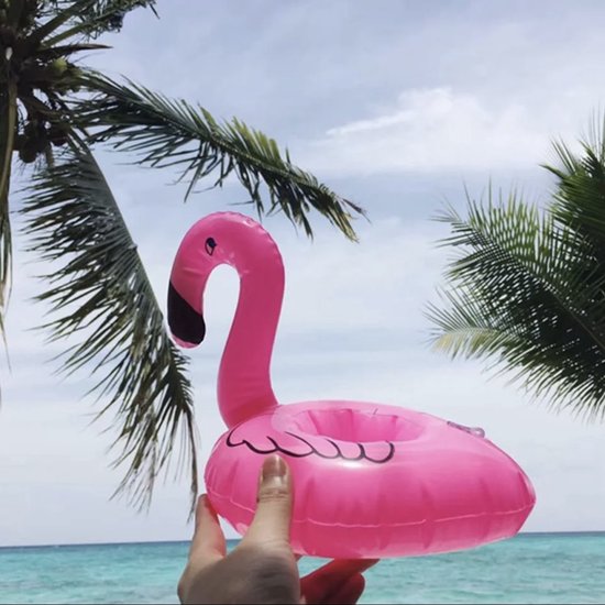 Flamingo bekerhouder opblaasbaar - 5 stuks - Zwembad bekerhouder - Strandfeest - Opblaasbare bekerhouder - Zwembad speelgoed - Bekerhouder zwembad - F1.2