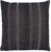 Kave Home - Kussenhoes Sunta van katoen met donkerblauwe strepen 50 x 50 cm