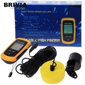 Brivia Fishfinder & Toebehoren -TL88E - Draadloos Alarm - Tot 100M Diep - Draagbare Sonar Fishfinder Kit - Vissen Lokken - Echolood - Geel