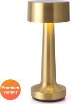 YURDA - Tafellamp oplaadbaar - Draadloos en Dimbaar - Moderne Touchlamp - Tuinverlichting - Nachtlamp - Goud