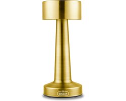 Buccan - Dumbbell tafellamp - Goud - 3 lichtstanden en touchpanel