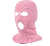 Cagoule - Cagoule - Chapeau de ski - Casquette de ski - Chapeau - Chapeau de moto - Masque Face - Face Mask complet - Masque facial - Chauffe-cou - Onesize - 3 trous - Unisexe - Rose - Pink -