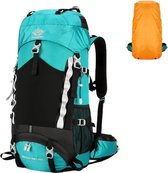 Avoir Avoir®-Backpack-Rugzak-Hiking-Outdoor-Waterdichte-Wandeltas-60L-Capaciteitsuitbreiding-Regenhoes-Mannen-Vrouwen-Duurzaam nylon-Licht Blauw -72cm x 25cm x 34cm-Waterbestendig-Backpacks-Bol.com