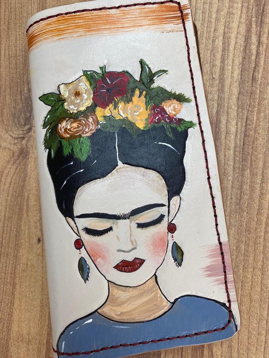 Frida Kahlo Design Portemonnee - Speciaal Product - Een Geweldig Cadeau - Elk stuk en borduurwerk is handgemaakt -22x20cm