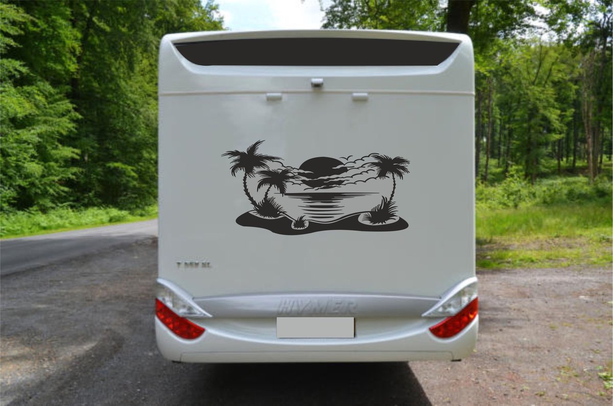 Camper sticker palm eiland