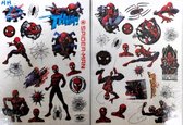 Marvel spiderman - raamstickers - 40 stickers voor raam - 2 a4 vellen - slaapkamer of autoruit