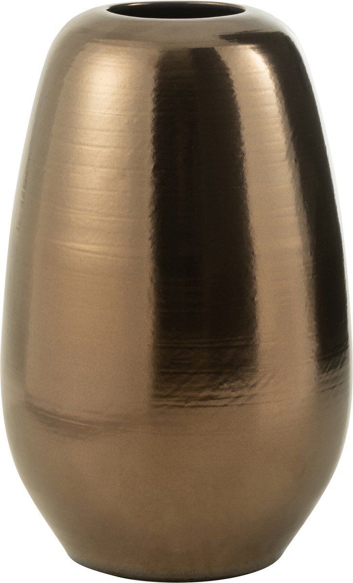 J-Line vaas - porselein - zwart - large - 55 cm hoog Brons