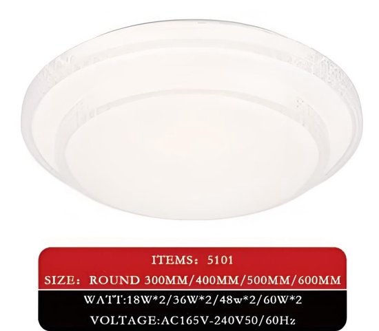 MiaHome - Stijlvolle Ronde Plafondlamp - Verkrijgbaar in 30cm, 40cm, 50cm en 60cm