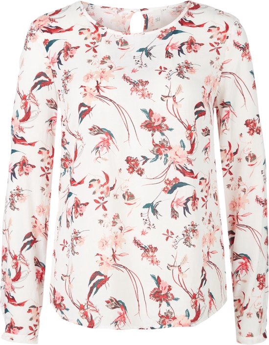 Q/S designed by - Chemisier à imprimé fleuri - Taille 36 - Femme - 02A3 écru AOP -
