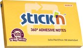 Stick'n Adhesive Notes - Memoblok - 360° - 76x127mm - Geel - 100 Sheets