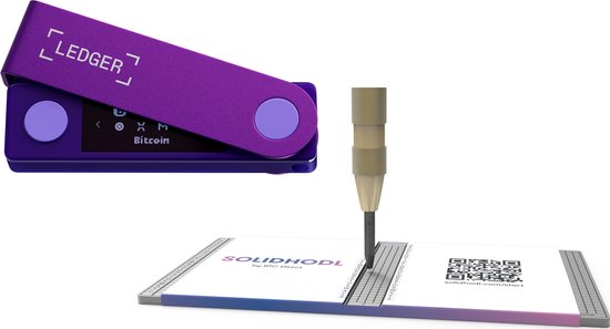 Ledger Nano X Purple Amethyst + SOLIDHODL - Voordeelbundel - Hardware Wallet...