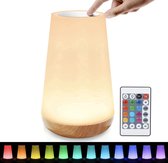 MIAROZ LED-nachtlampje, Touch-nachtlamp met 13 veranderende kleuren, oplaadbare tafellamp met warm wit plastic licht voor slaapkamer, babykamer