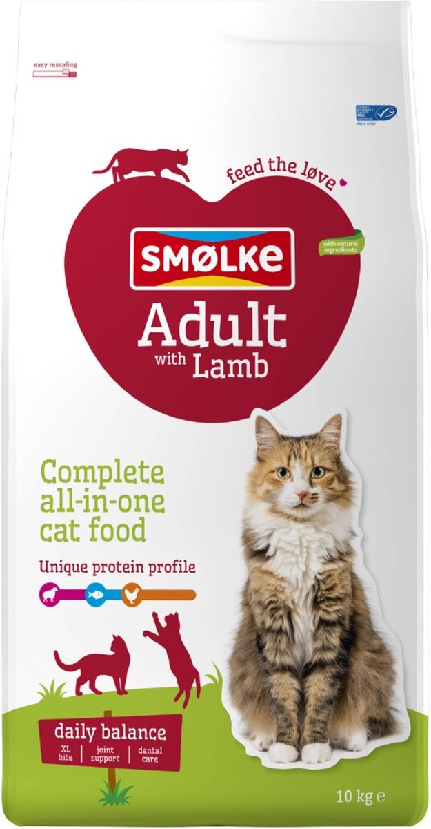 Smølke Adult met lam kattenvoer 10 kg
