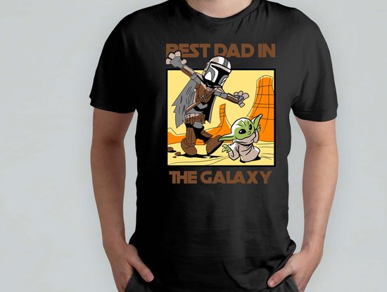 BEST DAD IN THE GALAXY - T Shirt - vader - dad - beste vader ter wereld - verjaardag - unisex - vaderdag - best dad in the world - father - liefde - Cute