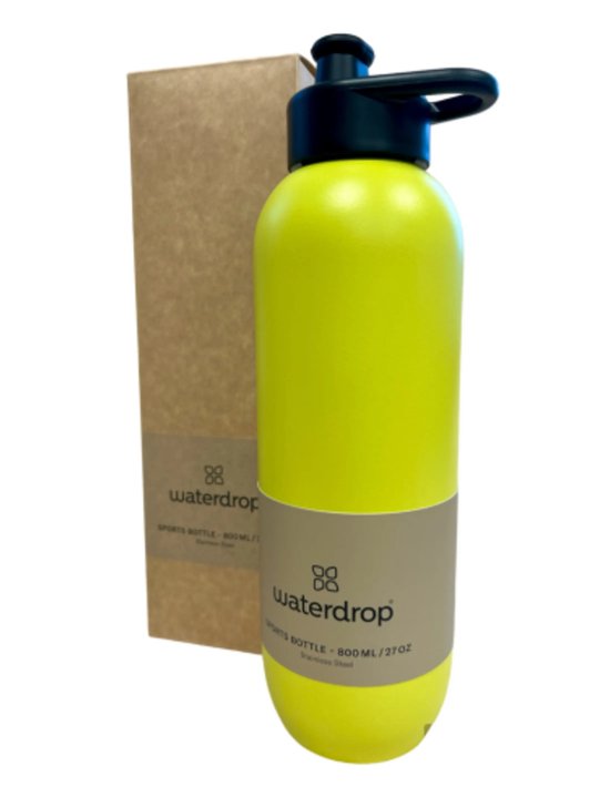 Waterdrop Sports bottle 800 ml Micro lyte Yellow with pull-up cap
