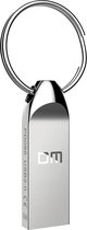 LUXWALLET FlashWave – USB 2.0 Flashdrive – Sleutelhanger Design – 8GB – Metalen Behuizing – USB-Stick – Stijlvol Design - Zilver