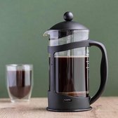 koffiezetapparaat- draagbare cafetière met drievoudige filters- hittebestendig glas met roestvrijstalen 1 Liter