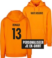 EK hoodie oranje 3XL - Gepersonaliseerd - Vaste reserve - soBAD. | EK 2024 | Unisex | Sweater dames | Sweater heren | Voetbal