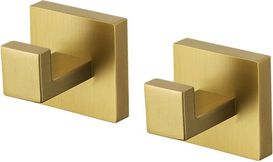 Vuzvuv 2 Packs Zilveren Handdoek Haak voor Muur Moderne Badkamer Keuken Jas Gewaad Kleding Haak voor Hotel Garage Zwembad Moderne Wandmontage Houder Waterdicht Geborsteld Nikkel SUS304 Rvs Haken