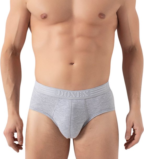 Pack DONEX® Heren slips Basic Katoen Grijs Maat XXL bol