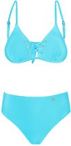 Bikini met veters detail Blauw XL