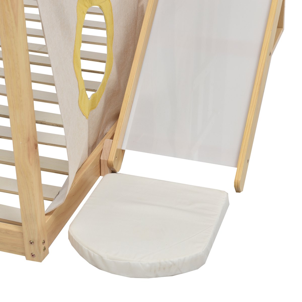Mathy by Bols boomhut stapelbed met platform en glijbaan wit